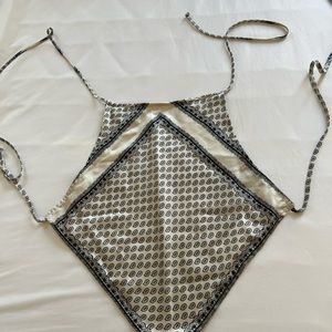 Women’s backless satin top!